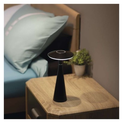 EMOS LED stolní lampa JASON, nabíjecí, černá