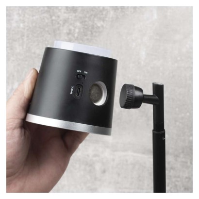 EMOS LED stolní lampa ABBIE, nabíjecí, černá