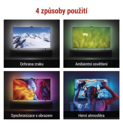 EMOS GoSmart Ambientní LED RGB osvětlení za TV 65“ (164 cm)