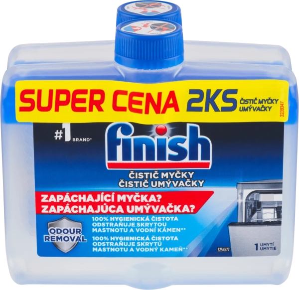 Čistič myčky Finish, 2 x 250 ml