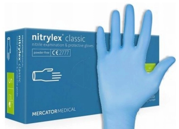 Rukavice nitrilové jednorázové Mercator Medical Nitrylex Classic 100 ks - vel. S