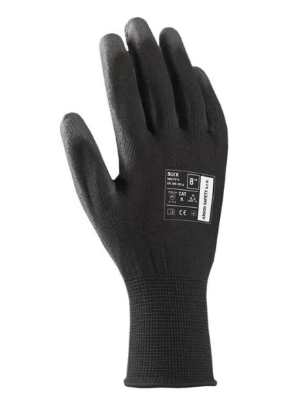 Rukavice máčené Buck Black 1 pár - vel. M