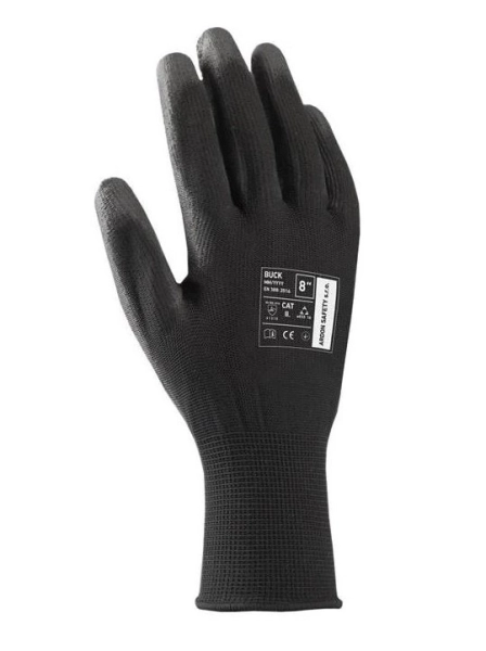Rukavice máčené Buck Black 1 pár - vel. XL
