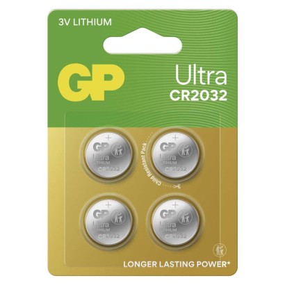 EMOS Lithiová knoflíková baterie GP Ultra CR2032, 4 ks