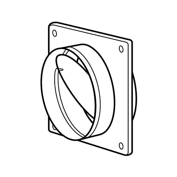 FABER Spojka s přírubou a zpětnou klapkou 125 mm