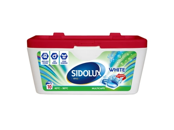 Sidolux Multicaps White prací kapsle na bílé prádlo 10 ks