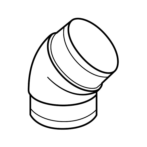 FABER Koleno 45° pro průměr 150 mm