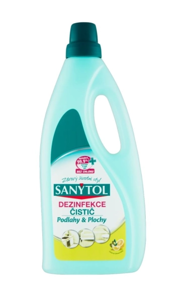 Dezinfekční čistící prostředek na podlahy Sanytol, citrón, 1 l