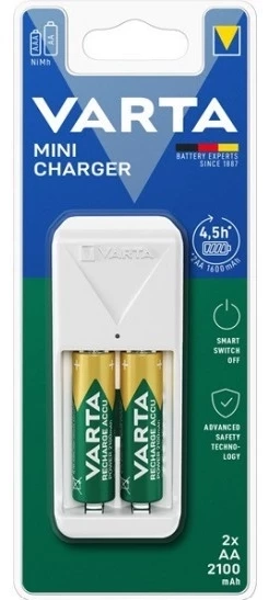 Nabíječka baterií Varta Mini Charger, s bateriemi, 2xAA/AAA 57656 101 451