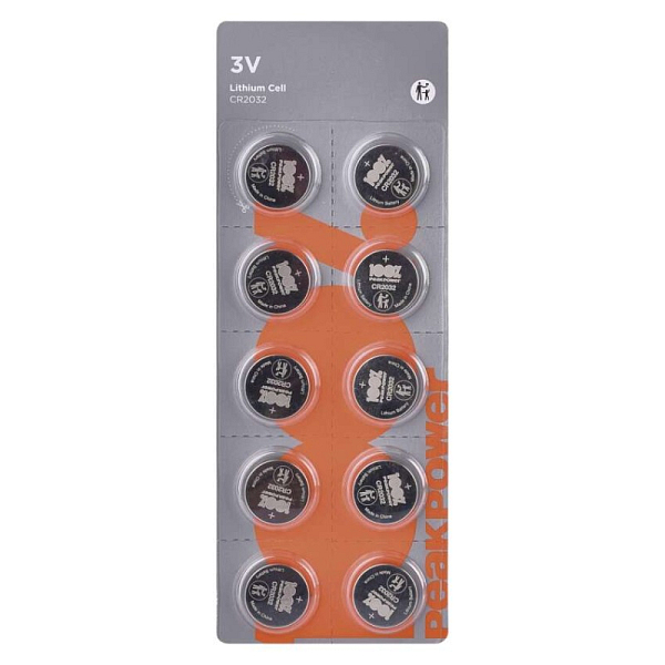 EMOS Lithiová knoflíková baterie GP PeakPower CR2032, 10 ks