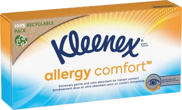 Papírové kapesníky Kleenex Allergy Comfort Box, 56 ks