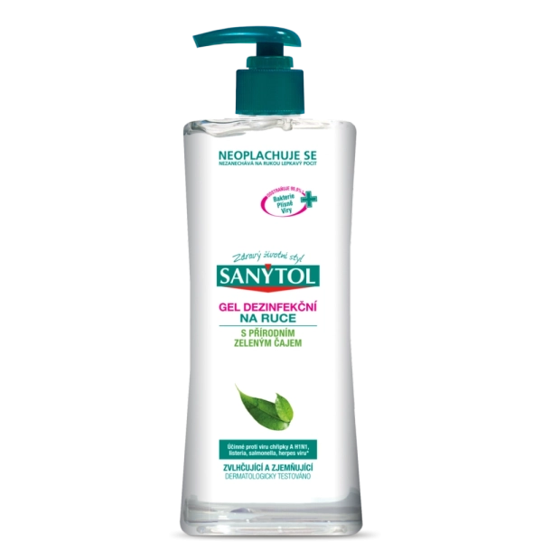 Dezinfekční gel na ruce Sanytol - Zelený čaj, 500 ml