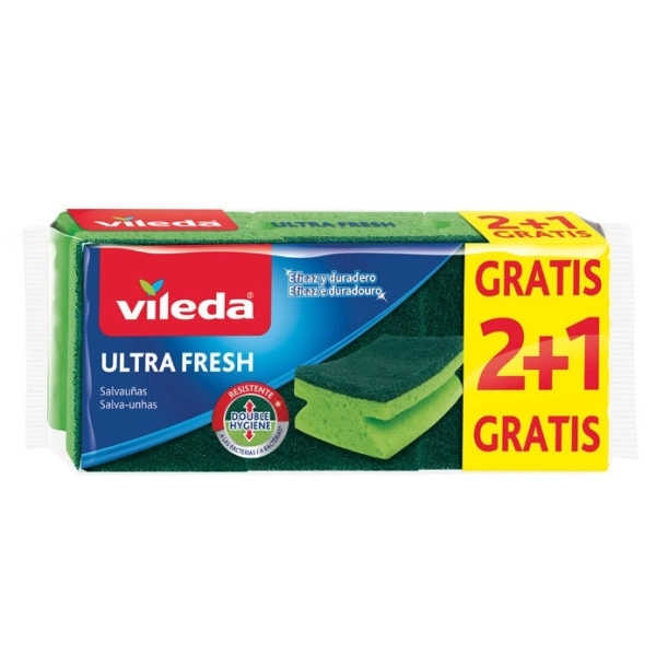 VILEDA houbička vysoká Ultra Fresh 2 + 1 ks
