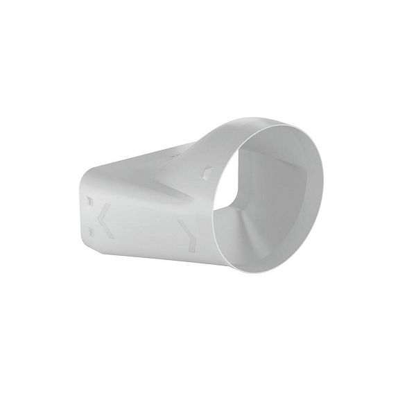 FABER P-EST 150 - přechod čtyřhran-kruh horizontální 90°, světle šedé