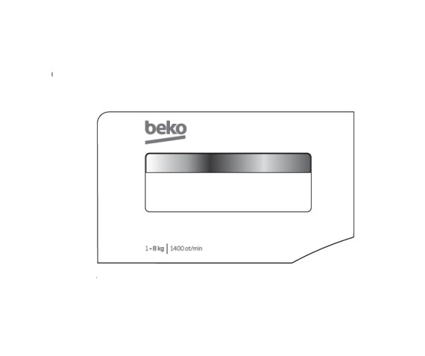 Čelo násypky pračky Beko 2449809228