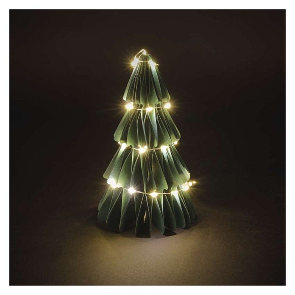 EMOS Vánoční papírový strom, 15 cm, vnitřní