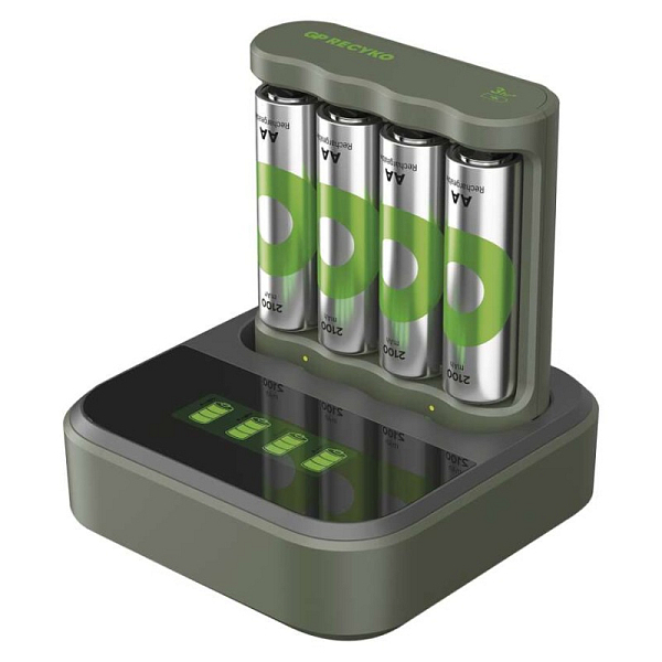 EMOS Nabíječka baterií GP B441 + Speed Dock + 4 x AA 2100 mAh