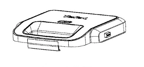 Horní kryt sendvičovače Tefal SS-9100042274