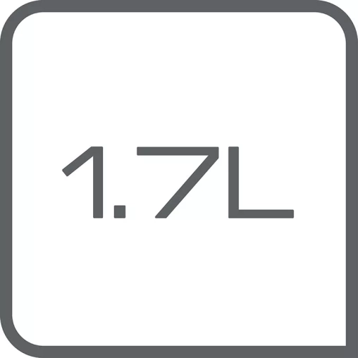 Velký objem 1,7 l pro celou rodinu