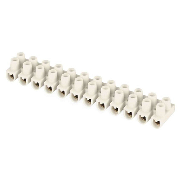 EMOS Šroubová svorkovnice 12× 2,5–4 mm2, 450 V, bílá