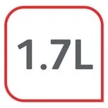 Velký objem 1,7 l pro celou rodinu
