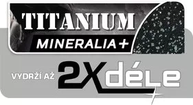 Nepřilnav&yacute; povrch TITANIUM MINERALIA+ (pouze p&aacute;nve): vydrž&iacute; až dvakr&aacute;t d&eacute;le