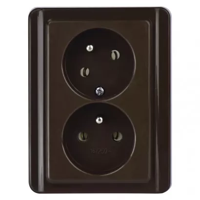 EMOS Zásuvka dvojitá STANDARD 4FN15098.2116 H