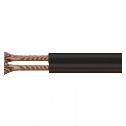 EMOS Dvojlinka nestíněná 2x0,35mm černo/rudá, 100m