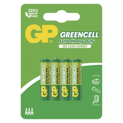 EMOS Zinková baterie GP Greencell AAA (R03), 4 ks
