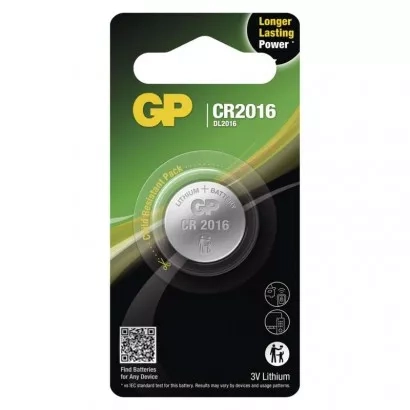EMOS Lithiová knoflíková baterie GP Ultra Plus CR2016, 1 ks