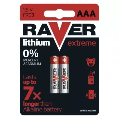 EMOS Lithiová baterie RAVER AAA (FR03), 2 ks