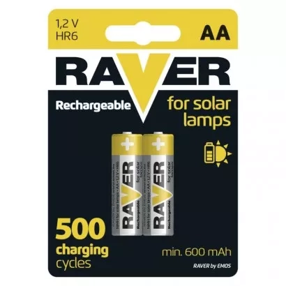 EMOS Nabíjecí baterie do solárních lamp RAVER SOLAR AA (HR6) 600 mAh, 2 ks