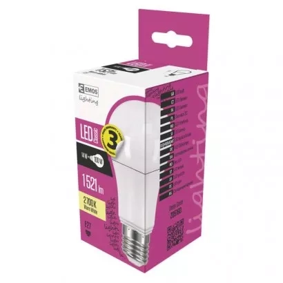 EMOS LED žárovka Classic A60 / E27 / 13,2 W (100 W) / 1 521 lm / teplá bílá
