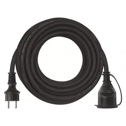 EMOS Venkovní prodlužovací kabel 10 m / 1 zásuvka / černý / guma-neopren / 230 V / 2,5 mm2