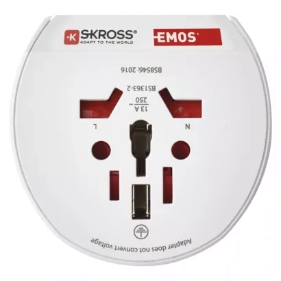 EMOS Cestovní univerzální adaptér pro cizince do střední Evropy