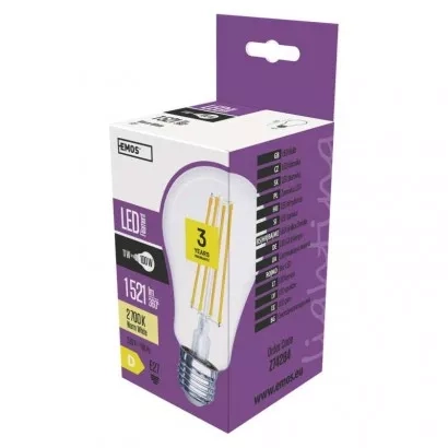 EMOS LED žárovka Filament A60 / E27 / 11 W (100 W) / 1 521 lm / teplá bílá