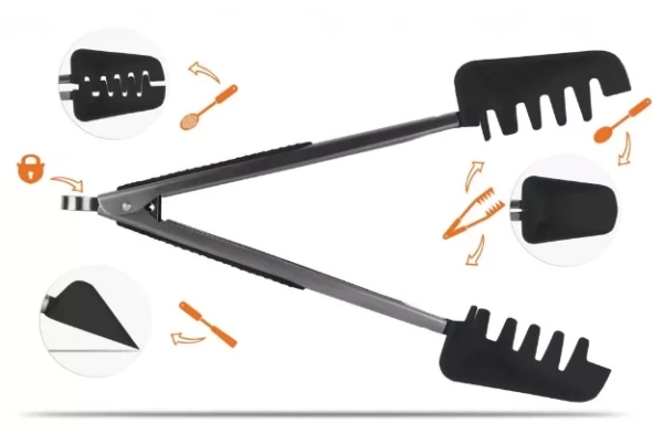 Multifunkční kuchyňská naběračka černá Barracuda TNK 5v1