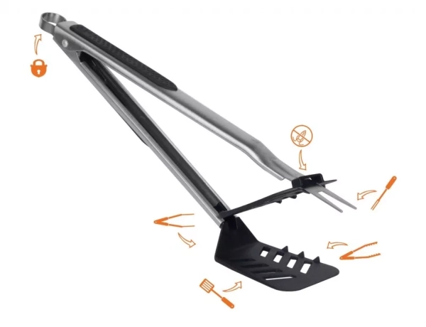 Multifunkční kuchyňská obracečka Stingray TNK černá – 6v1