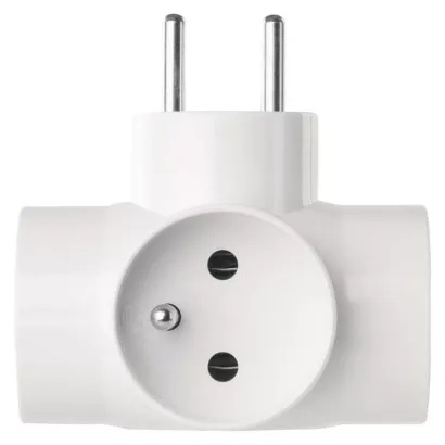 EMOS Rozbočovací zásuvka 3× kulatá