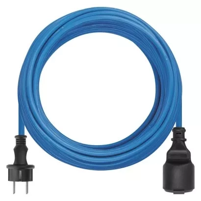 EMOS Počasí odolný prodlužovací kabel 20 m / 1 zásuvka / modrý / PVC / 230 V / 1,5 mm2