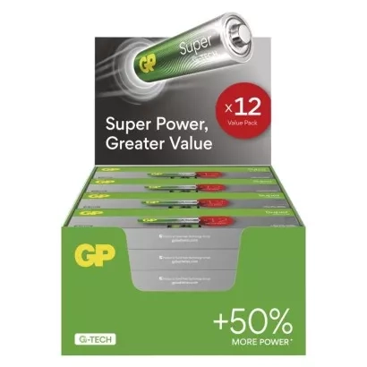 EMOS Alkalická baterie GP Super AAA (LR03), 288 ks, display box