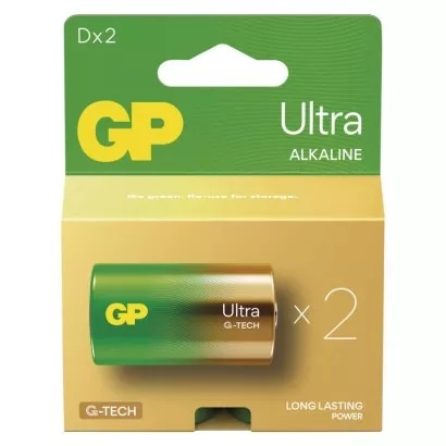 EMOS Alkalická baterie GP Ultra D (LR20), 2 ks
