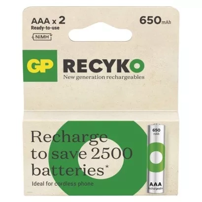 EMOS Nabíjecí baterie GP ReCyko 650 AAA (HR03), 2 ks