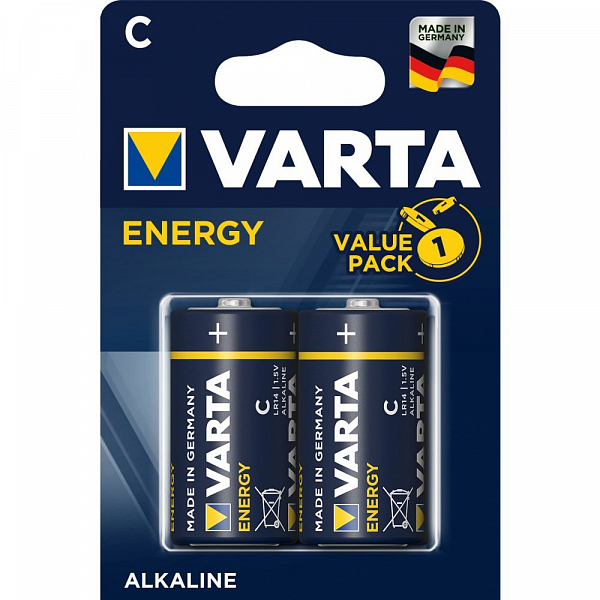 Baterie alkalická Varta Energy C, LR14 2 ks