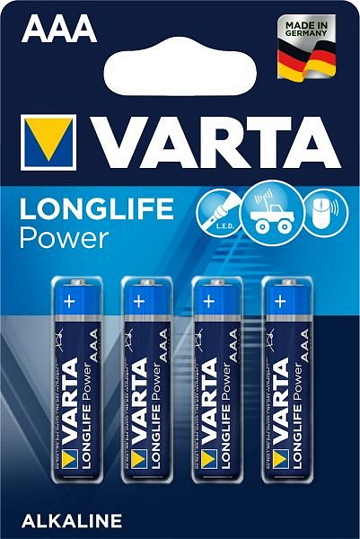 Baterie alkalická Varta Longlife Power AAA, LR03 4 ks