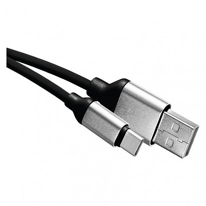 EMOS Nabíjecí a datový kabel USB-A 2.0 / USB-C 2.0, 1 m, černý
