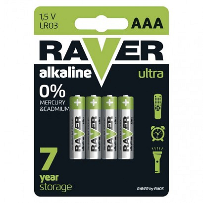 EMOS Alkalická baterie RAVER AAA (LR03)