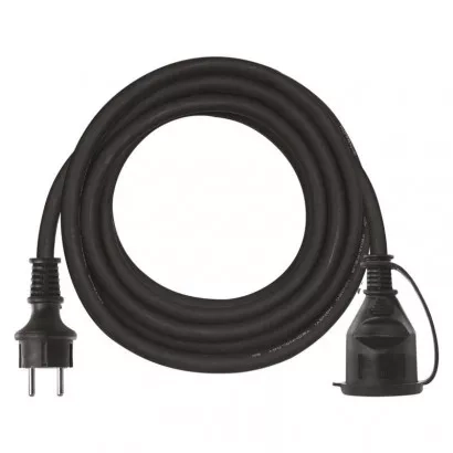 EMOS Venkovní prodlužovací kabel 5 m / 1 zásuvka / černý / guma-neopren / 230 V / 1,5 mm2