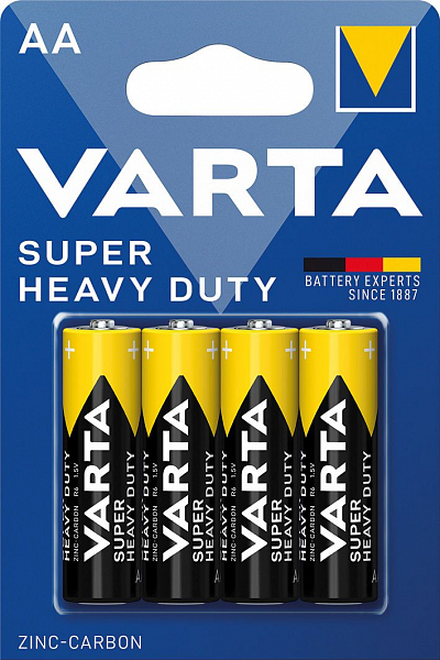 Baterie zinkouhlíková Varta Super Heavy Duty AA, R6 4 ks