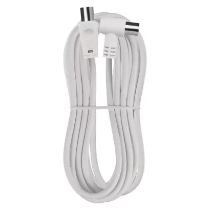 EMOS Anténní koaxiální kabel stíněný 5m – úhlová vidlice